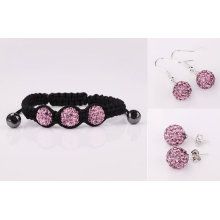 Pink Shamballa Collar / Anillos / Pulseras / Pendientes Shamballa Joyería JW23